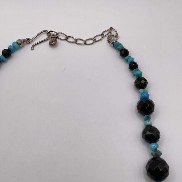 Jay King Necklace Midnight Chalcedony and Royal Blue Turquoise 18” - 21” - Picture 10 of 13